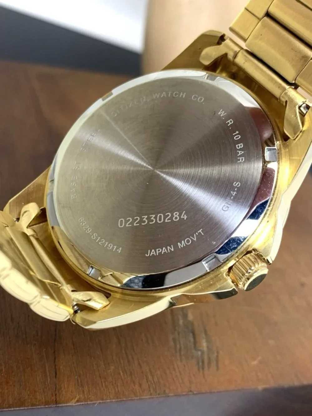 Citizen Men's Watch AG8342-52L Quartz Black Dial Gold Stainless Steel 42mm